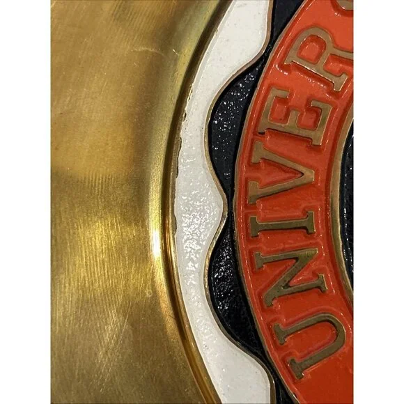 Vintage University of Virginia Brass Wall Decor Plate UVA Seal Logo Office Den